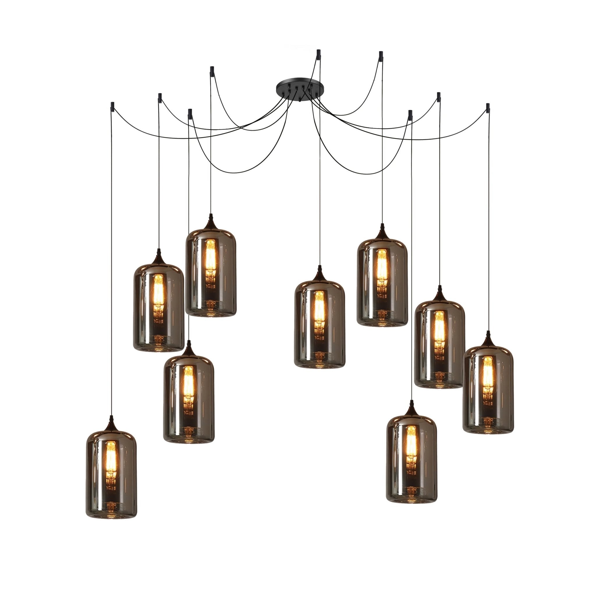 Mirelia Industrielle Pendelleuchte aus Glas-Letslighting