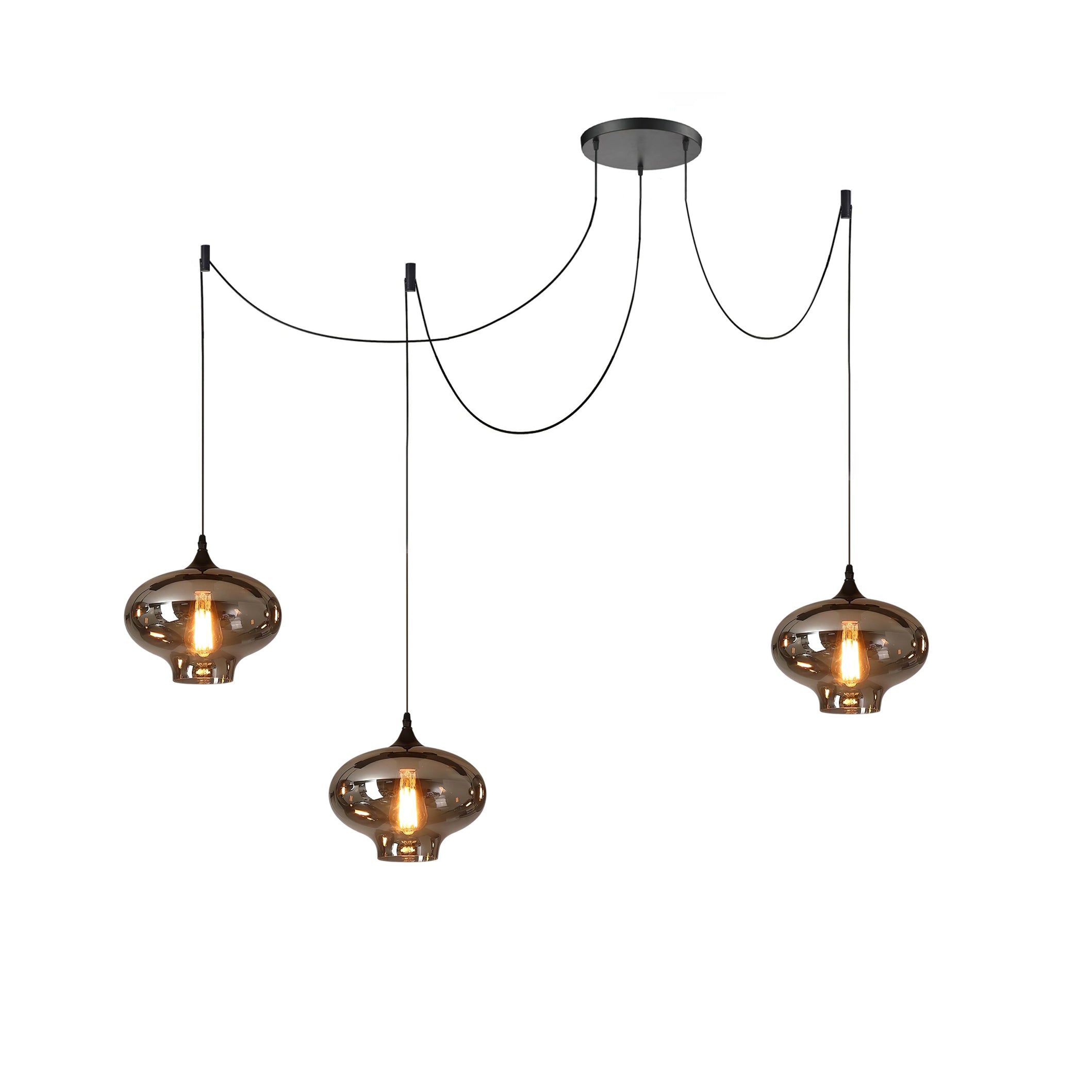 Mirelia Industrielle Pendelleuchte aus Glas-Letslighting