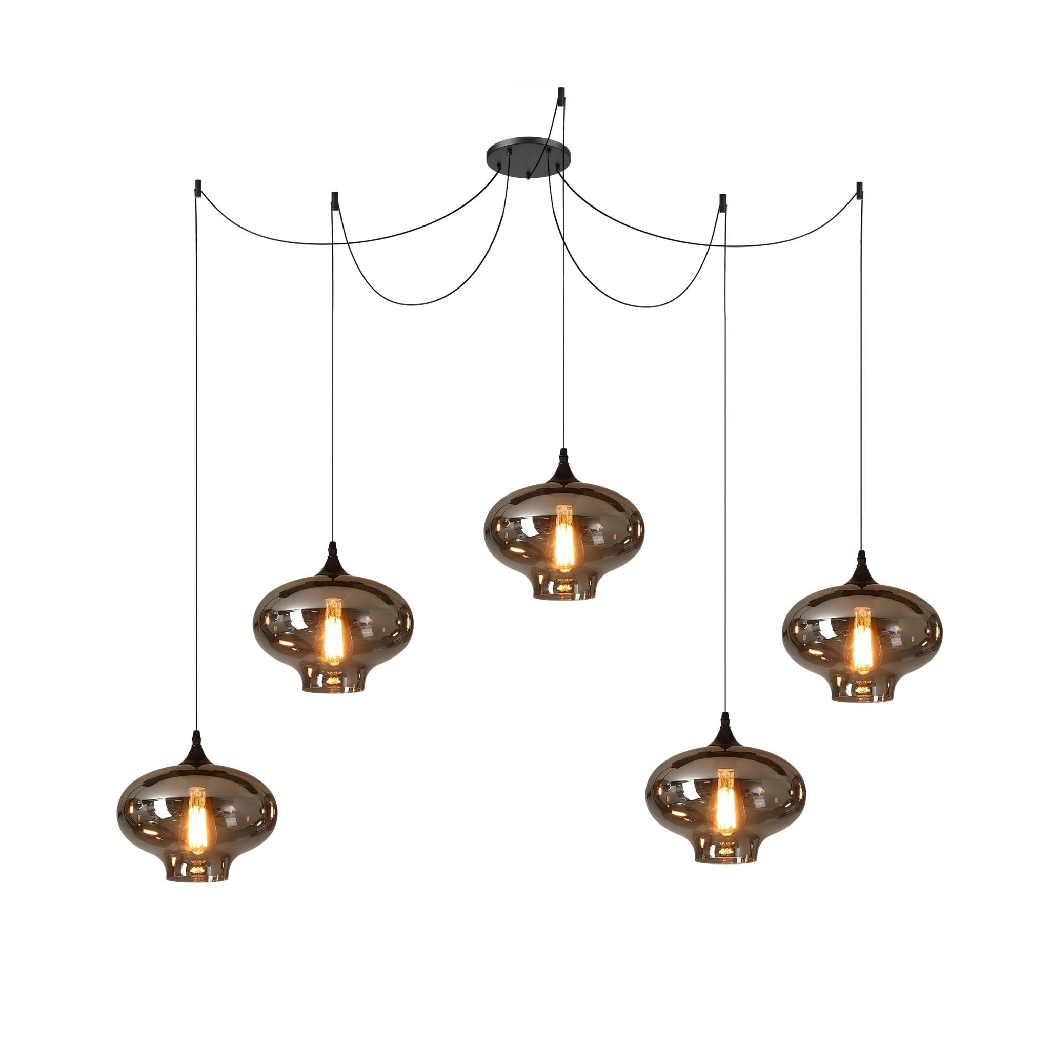 Mirelia Industrielle Pendelleuchte aus Glas-Letslighting