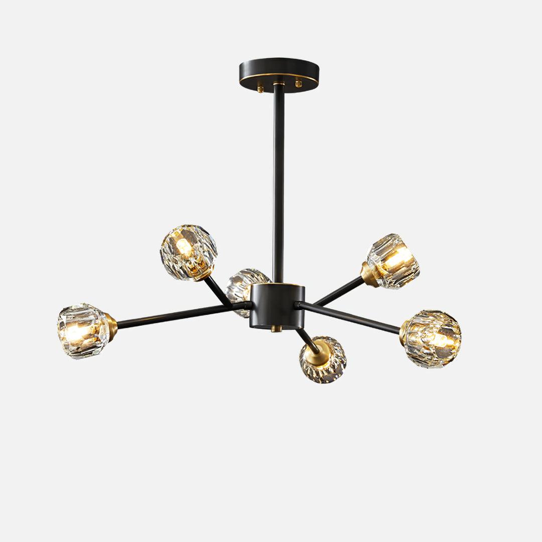 Lustra Kristallkugel Pendelleuchte Messing Cluster-Letslighting
