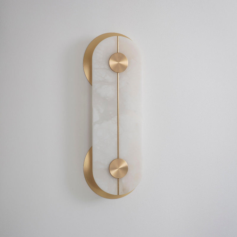 Auriel Modern Minimalist Brass Alabaster Wall Lamp - Letslighting