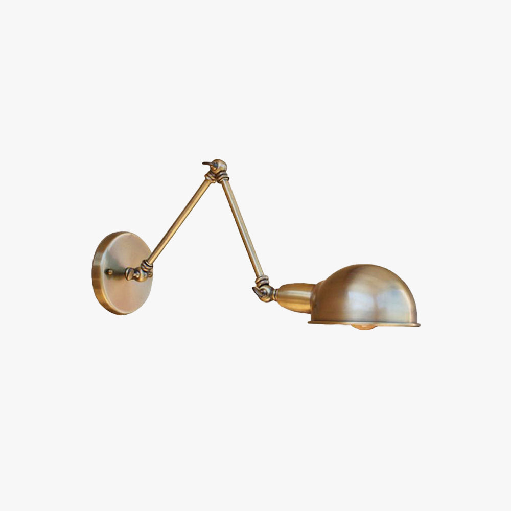 Silva Verstellbare Wandleuchte, Halbkugel, Messing/Antikmessing/Chrom, Schlafzimmer
