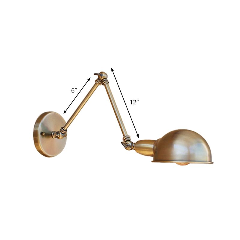 Silva Verstellbare Wandleuchte, Halbkugel, Messing/Antikmessing/Chrom, Schlafzimmer