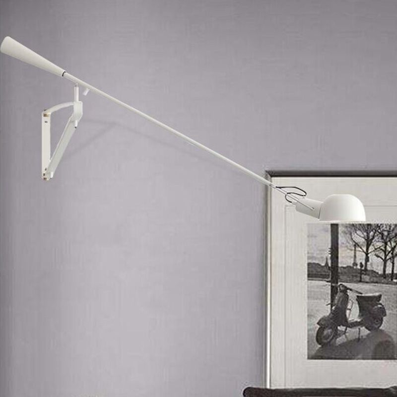 Silva Industrie LED Wandleuchte Innen Verstellbarem Arm Metall Schwarz/Weiß Schlafzimmer