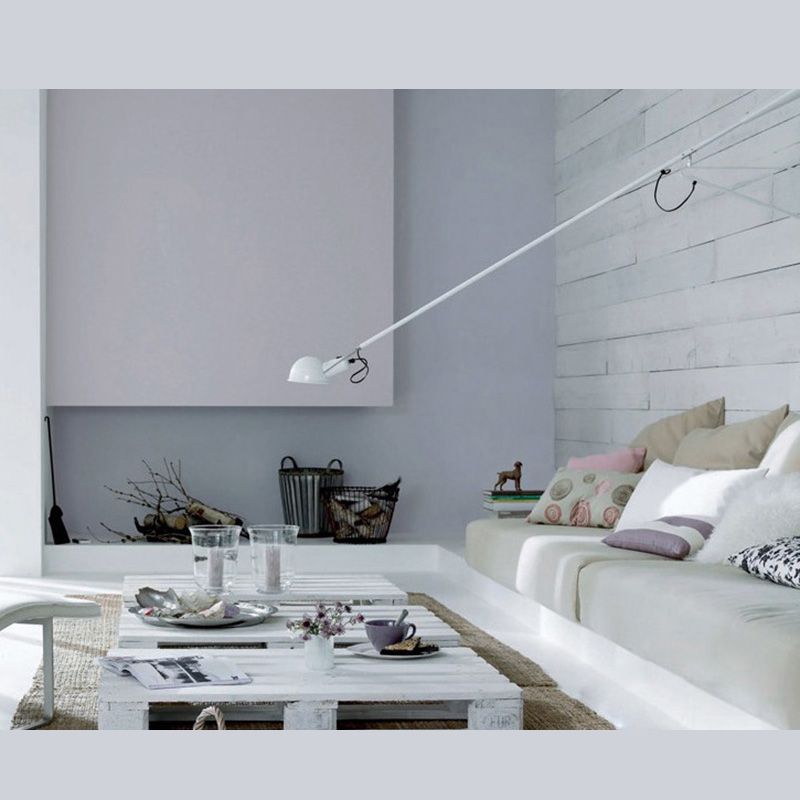 Silva Industrie LED Wandleuchte Innen Verstellbarem Arm Metall Schwarz/Weiß Schlafzimmer