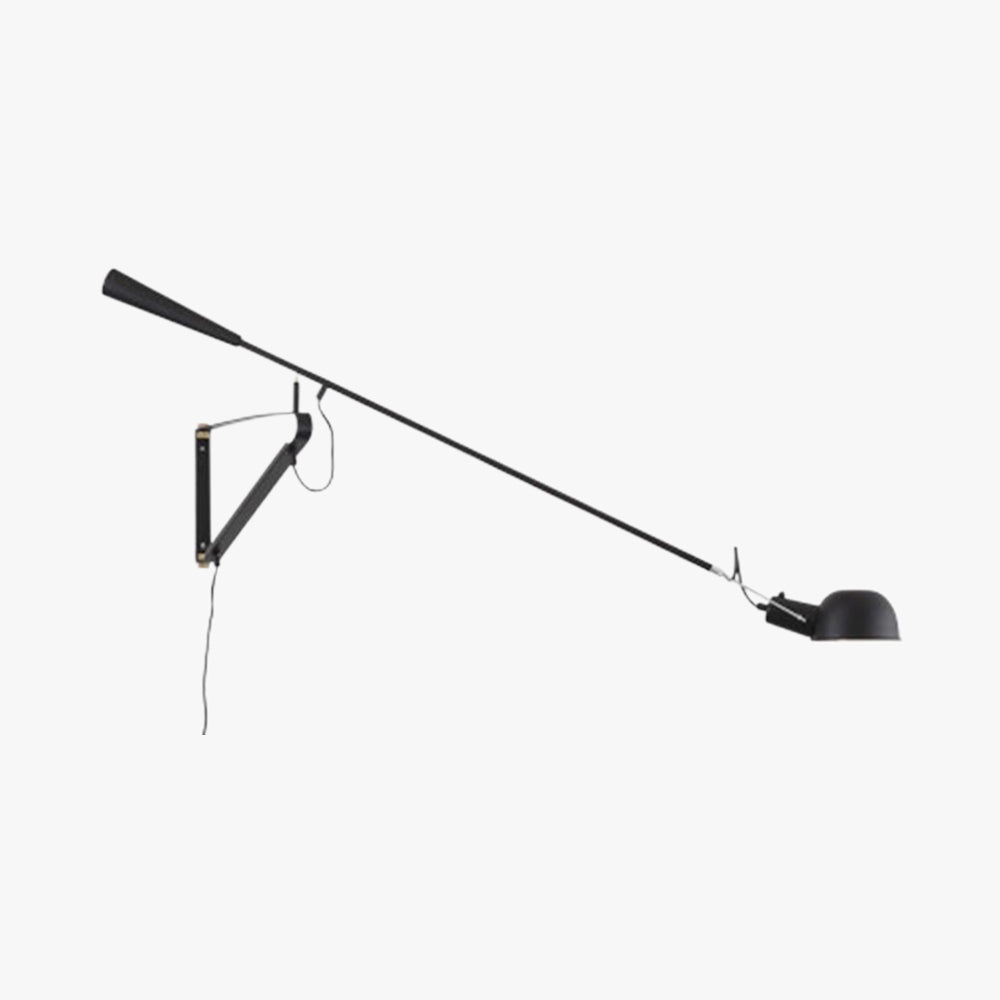 Silva Industrie LED Wandleuchte Innen Verstellbarem Arm Metall Schwarz/Weiß Schlafzimmer