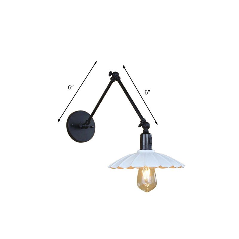 Silva Modern Wandleuchte Verstellbar, Schwarz/Weiß, Schlafzimmer, Metall