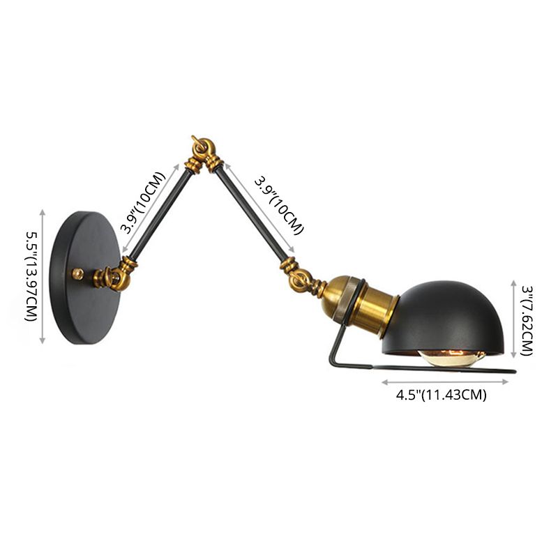 Silva Modern LED Wandleuchte Innen Schwarz/Gold-Schwarz Schlafzimmer Metall