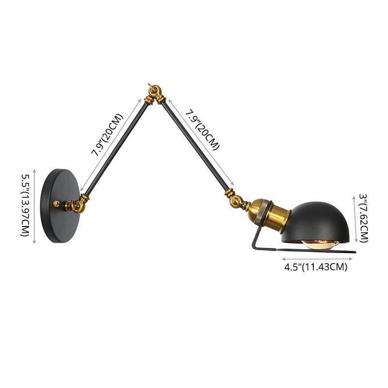 Silva Modern LED Wandleuchte Innen Schwarz/Gold-Schwarz Schlafzimmer Metall