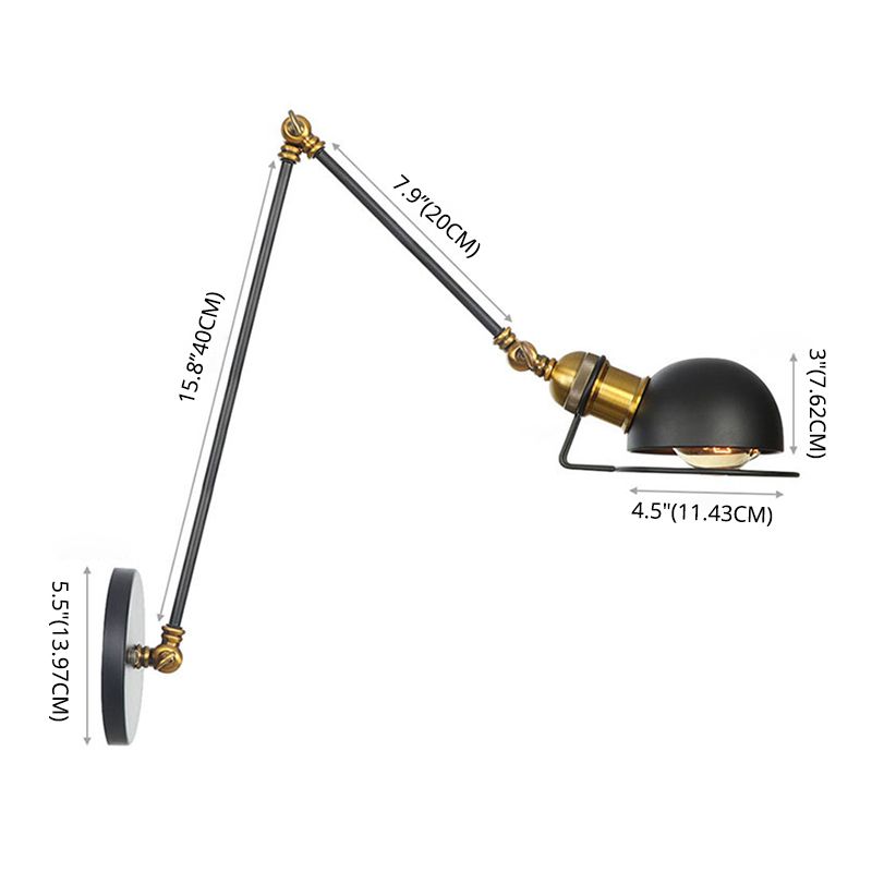 Silva Modern LED Wandleuchte Innen Schwarz/Gold-Schwarz Schlafzimmer Metall