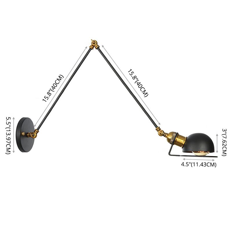 Silva Modern LED Wandleuchte Innen Schwarz/Gold-Schwarz Schlafzimmer Metall