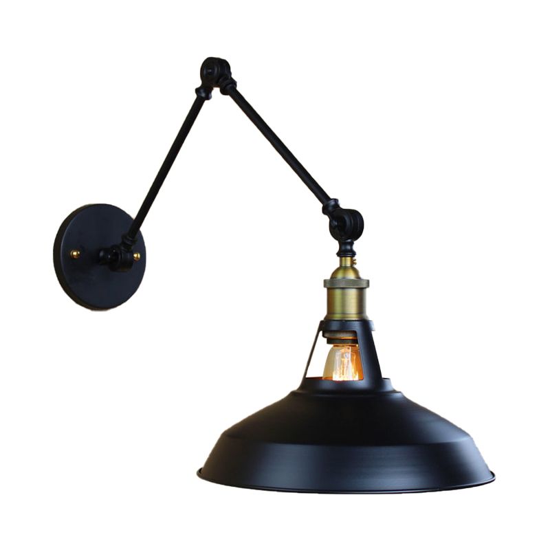 Silva Moderne Wandleuchte, Kuppel, Metall, Schwarz/Rost, Schlafzimmer