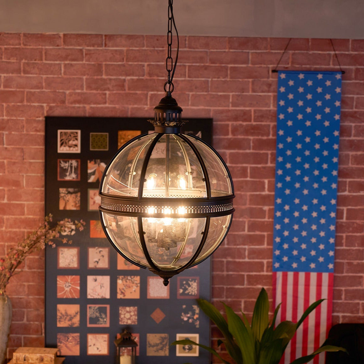 Edward Retro Pendelleuchte aus Glas-Letslighting