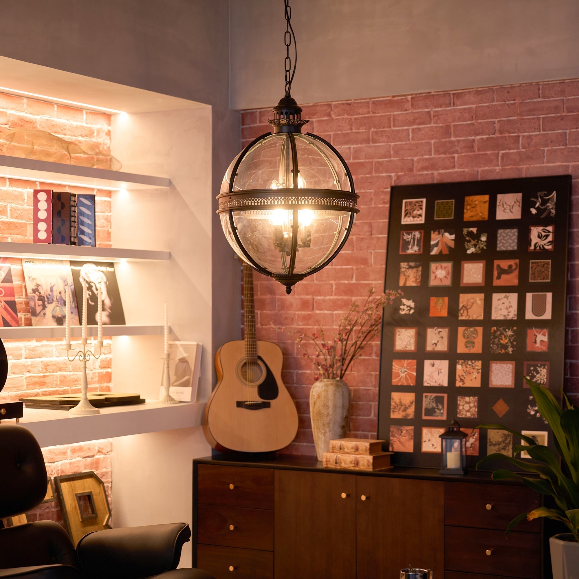 Edward Retro Pendelleuchte aus Glas-Letslighting