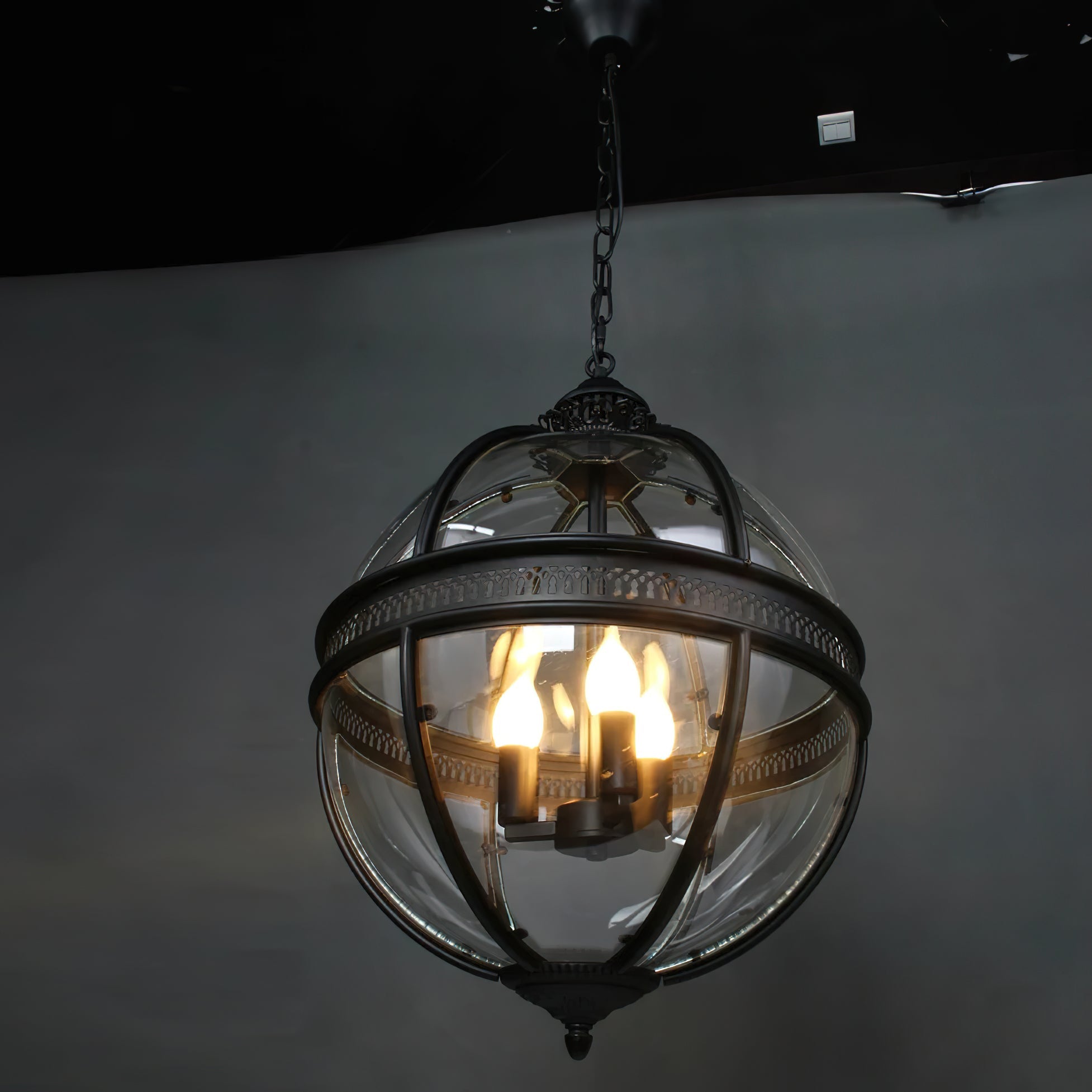 Svelte Vintage Industrial Glas Pendelleuchte-Letslighting