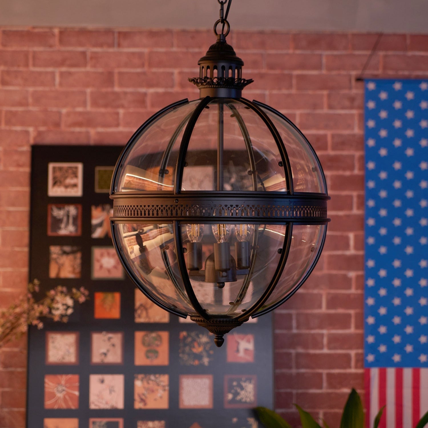 Edward Retro Pendelleuchte aus Glas-Letslighting
