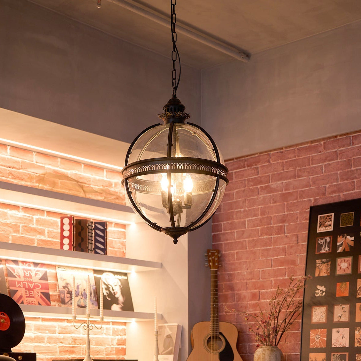 Edward Retro Pendelleuchte aus Glas-Letslighting