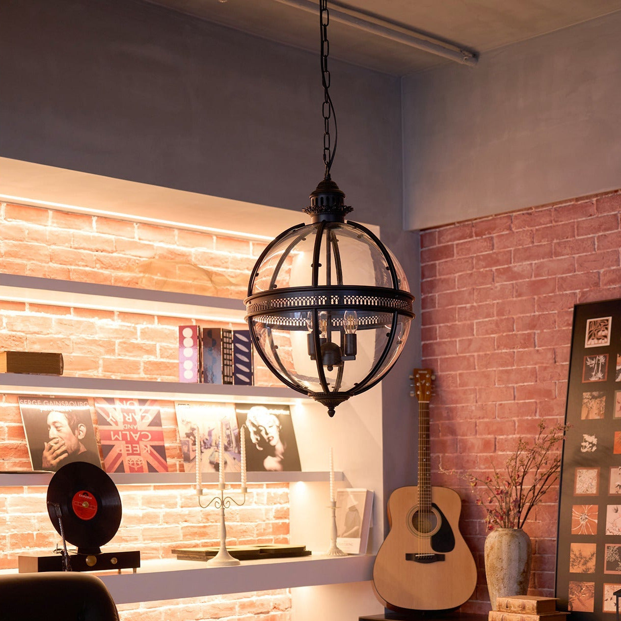 Edward Retro Pendelleuchte aus Glas-Letslighting