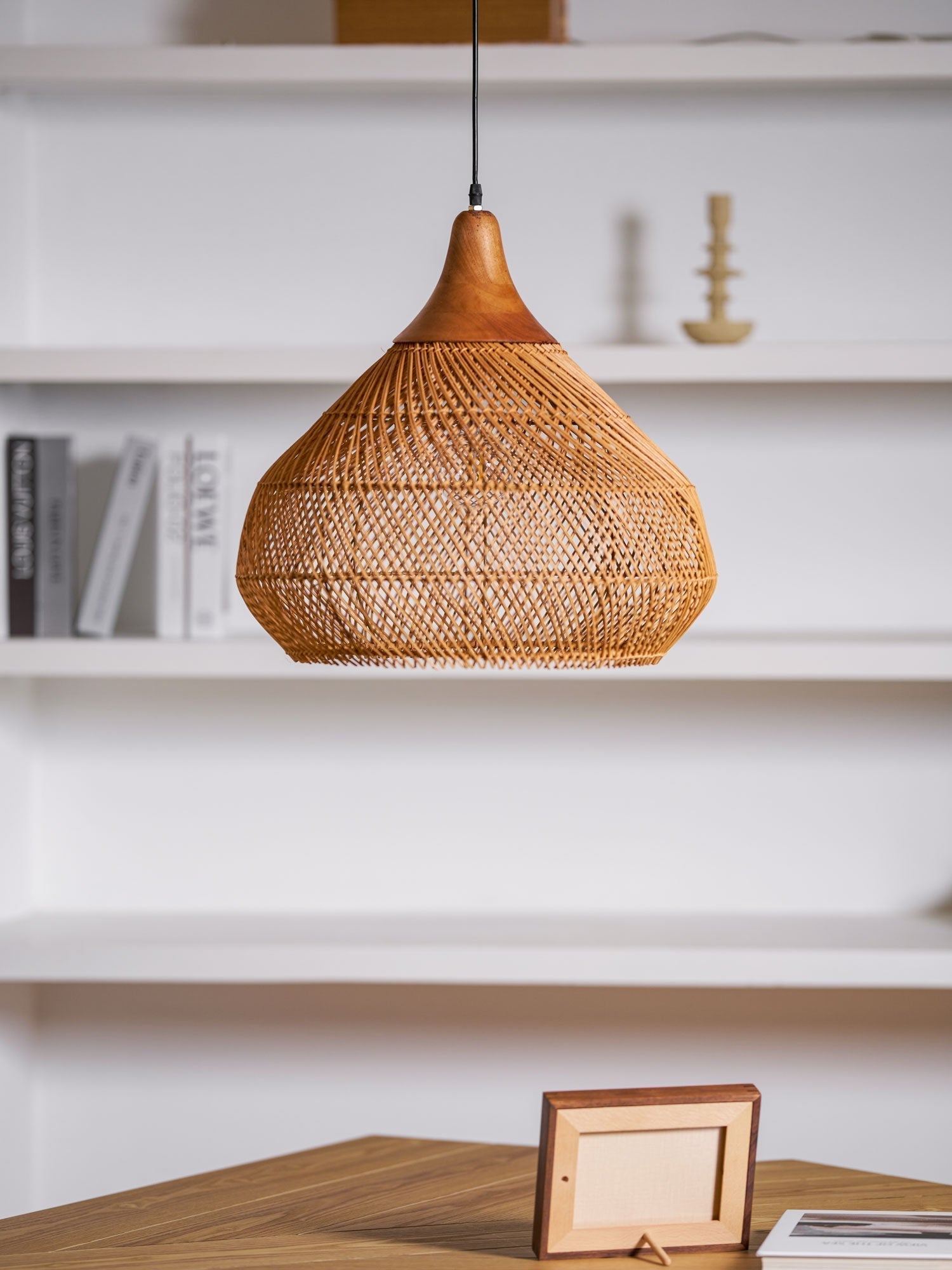 Solavn Rattanholz Pendelleuchte-Letslighting