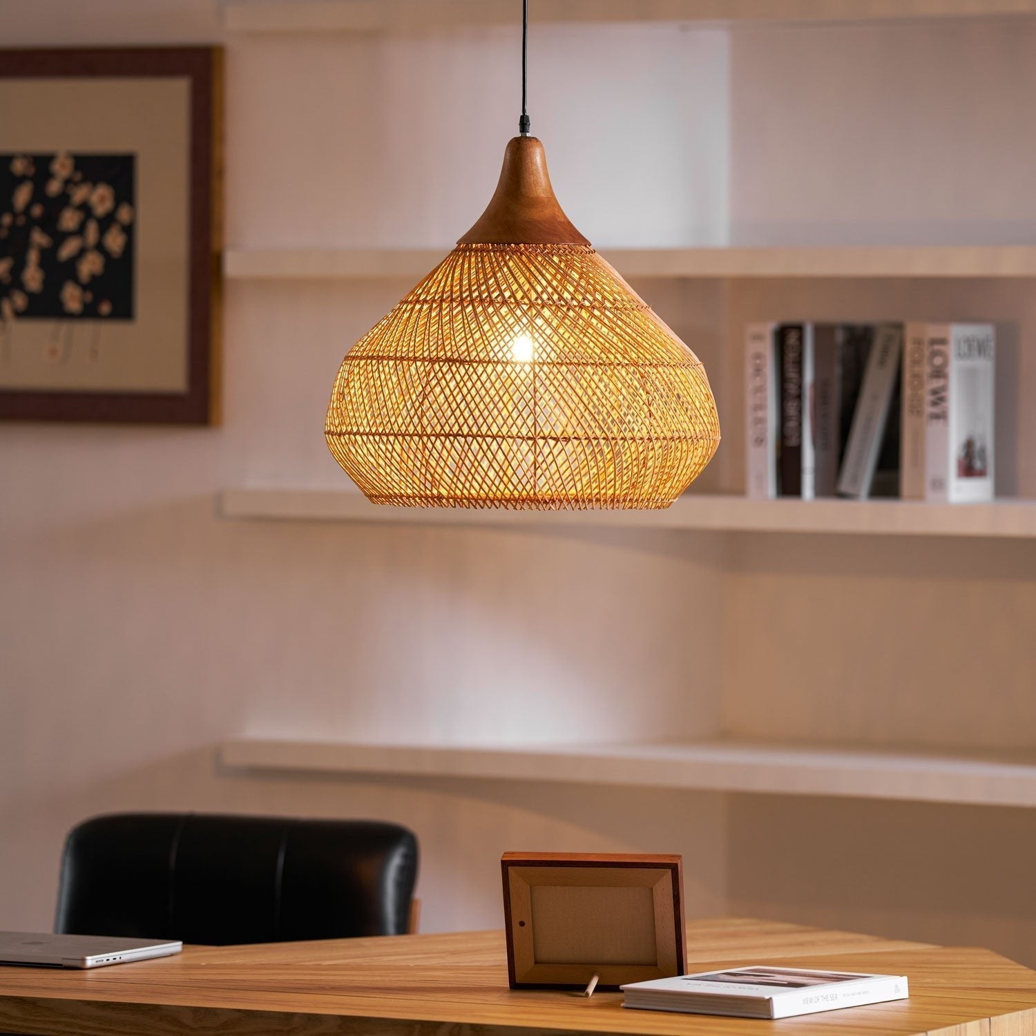 Solavn Rattanholz Pendelleuchte-Letslighting