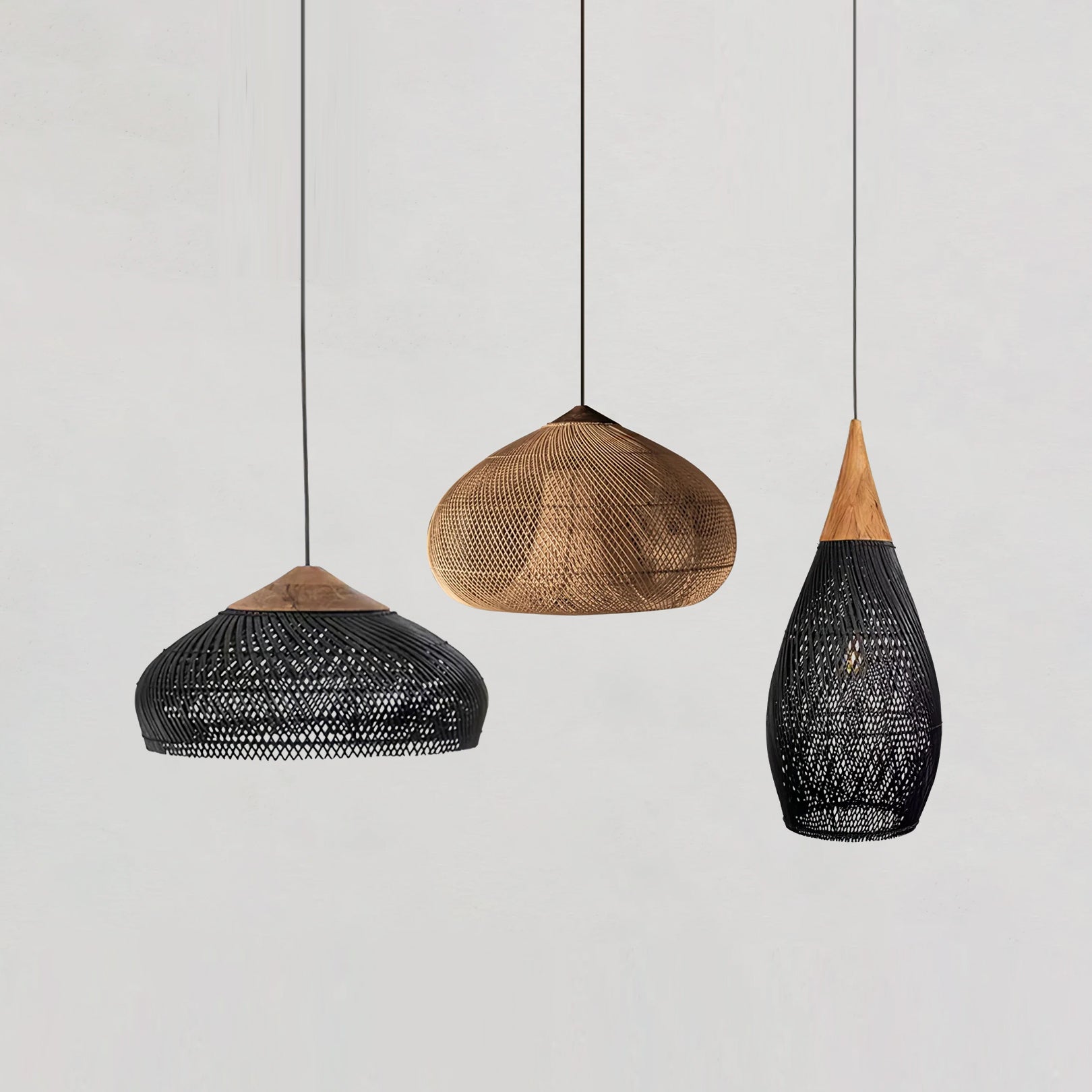 Solavn Rattanholz Pendelleuchte-Letslighting