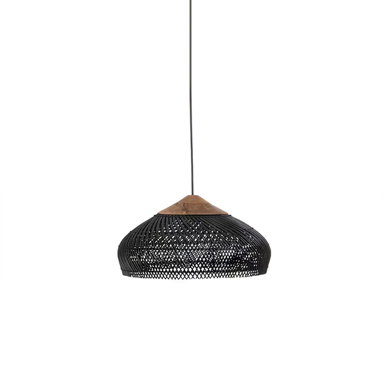 Evelyn Pendelleuchte aus geflochtenem Rattan für das Wohnzimmer