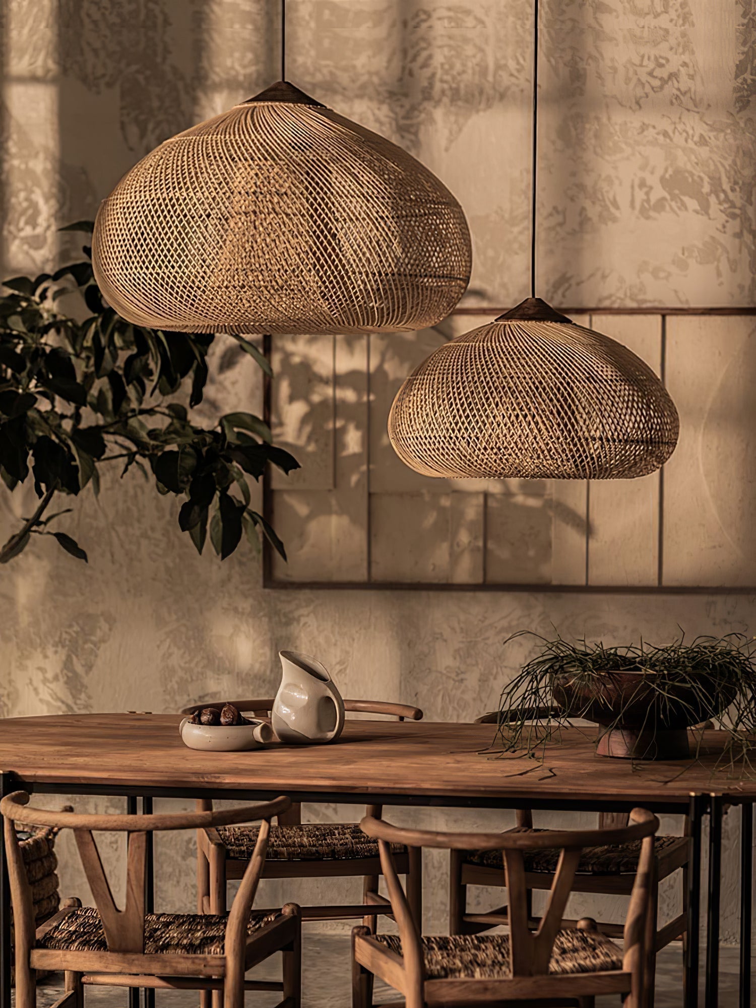 Solavn Rattanholz Pendelleuchte-Letslighting