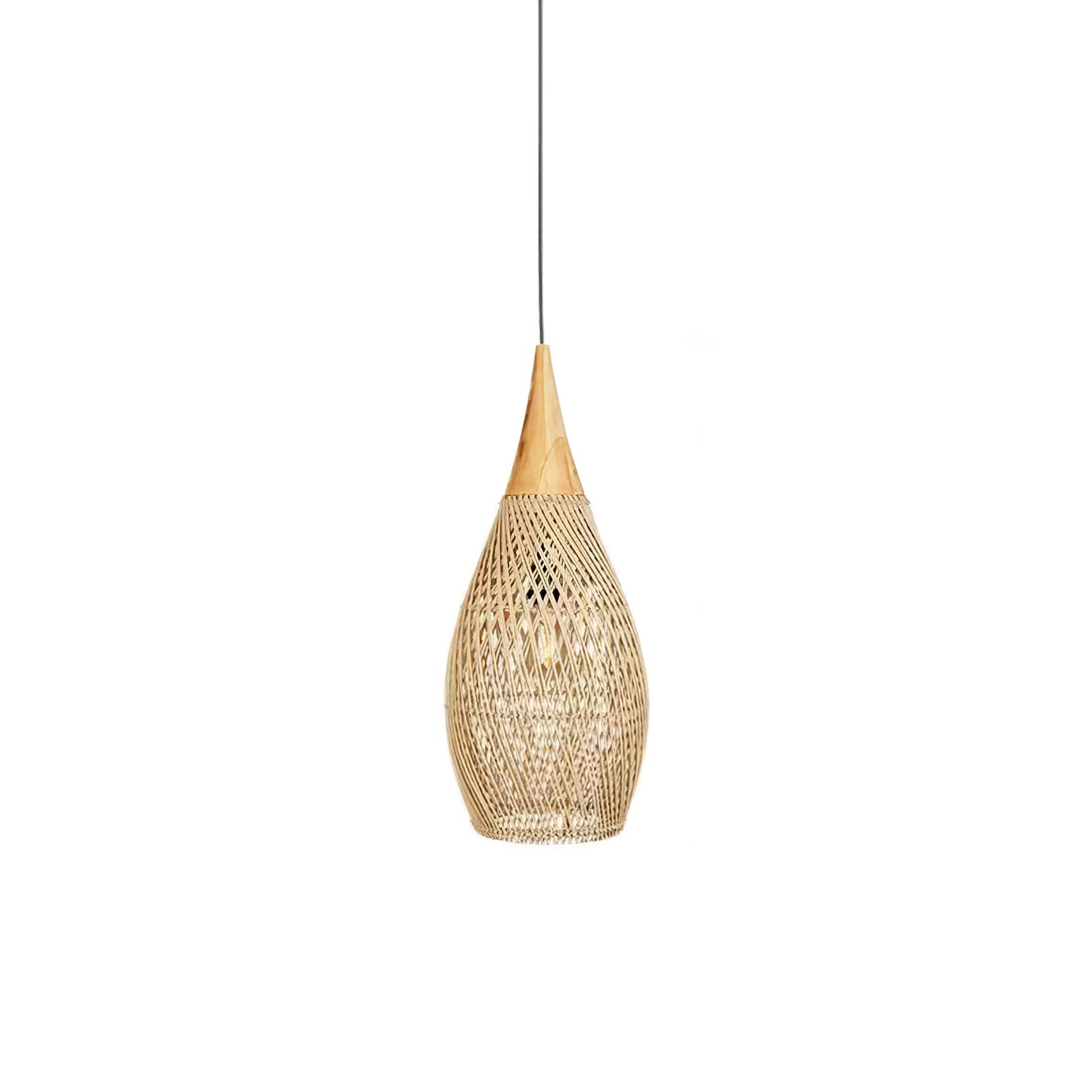 Solavn Rattanholz Pendelleuchte-Letslighting