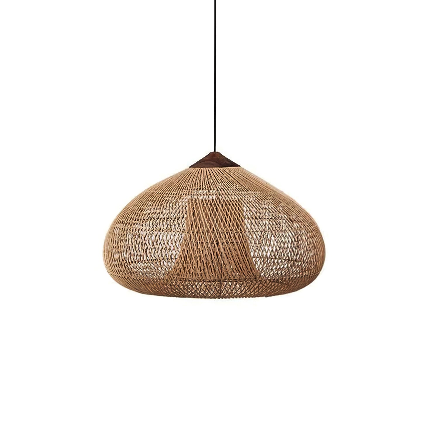 Evelyn Pendelleuchte aus geflochtenem Rattan für das Wohnzimmer