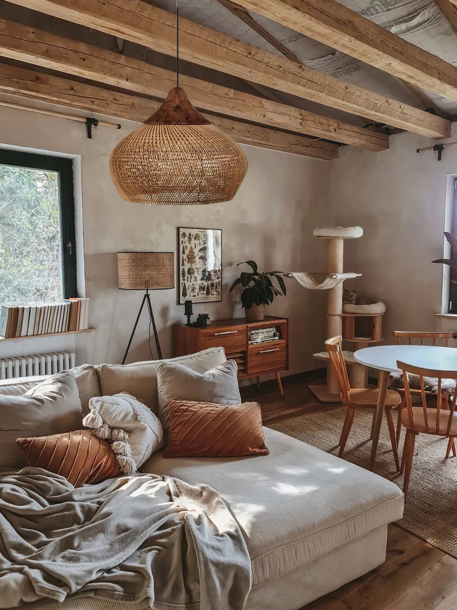 Solavn Rattanholz Pendelleuchte-Letslighting