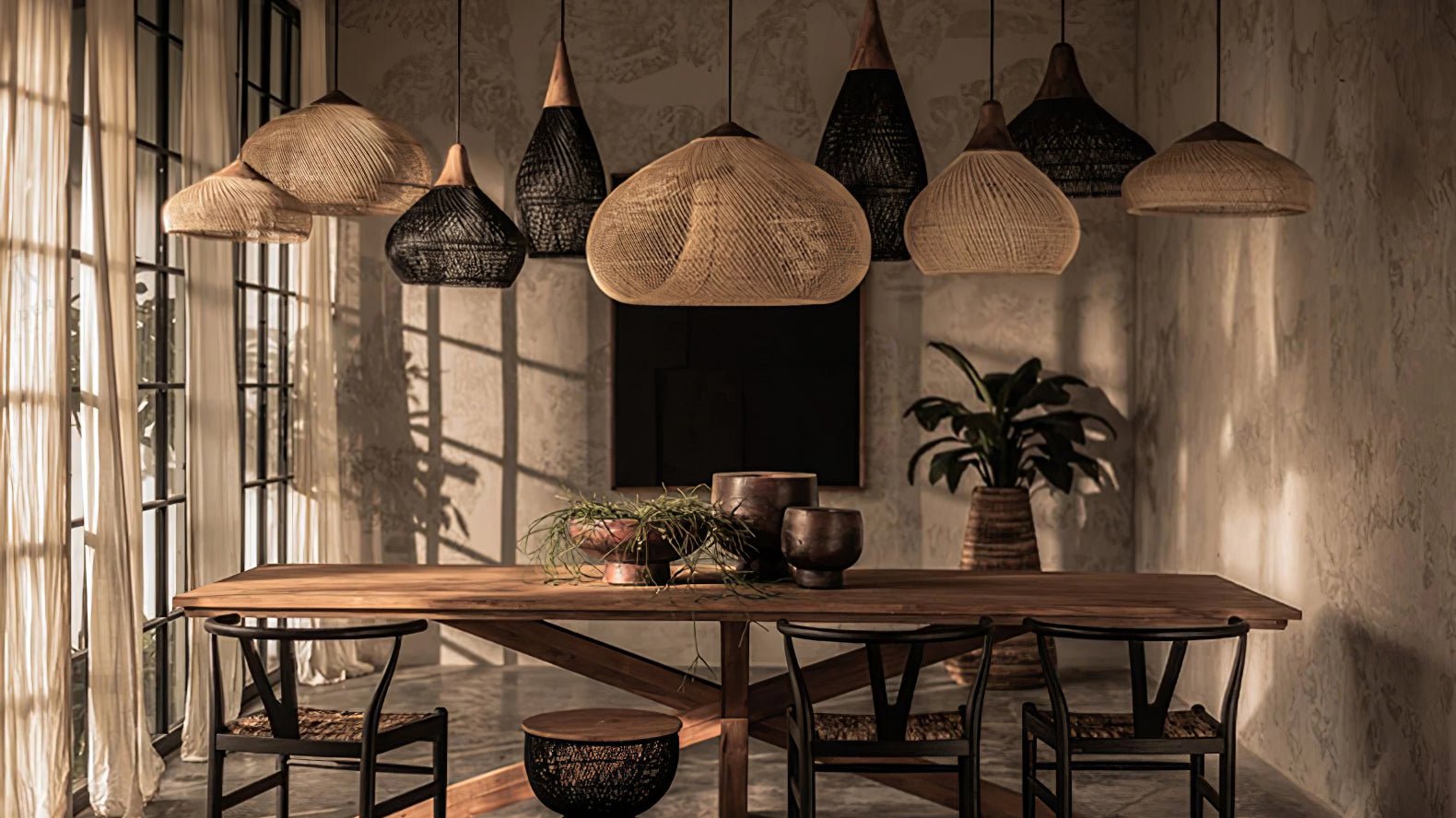 Solavn Rattanholz Pendelleuchte-Letslighting