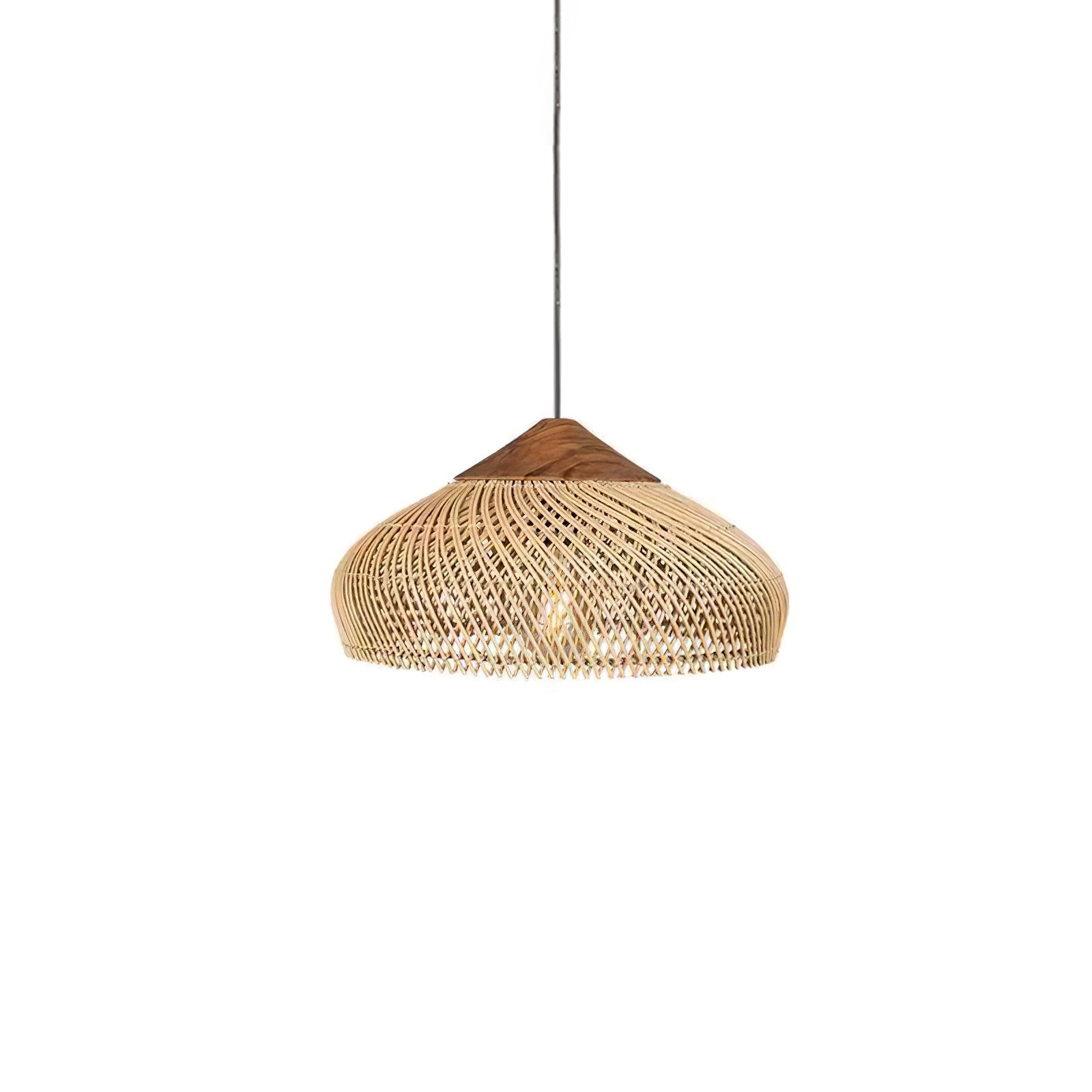 Evelyn Pendelleuchte aus geflochtenem Rattan für das Wohnzimmer