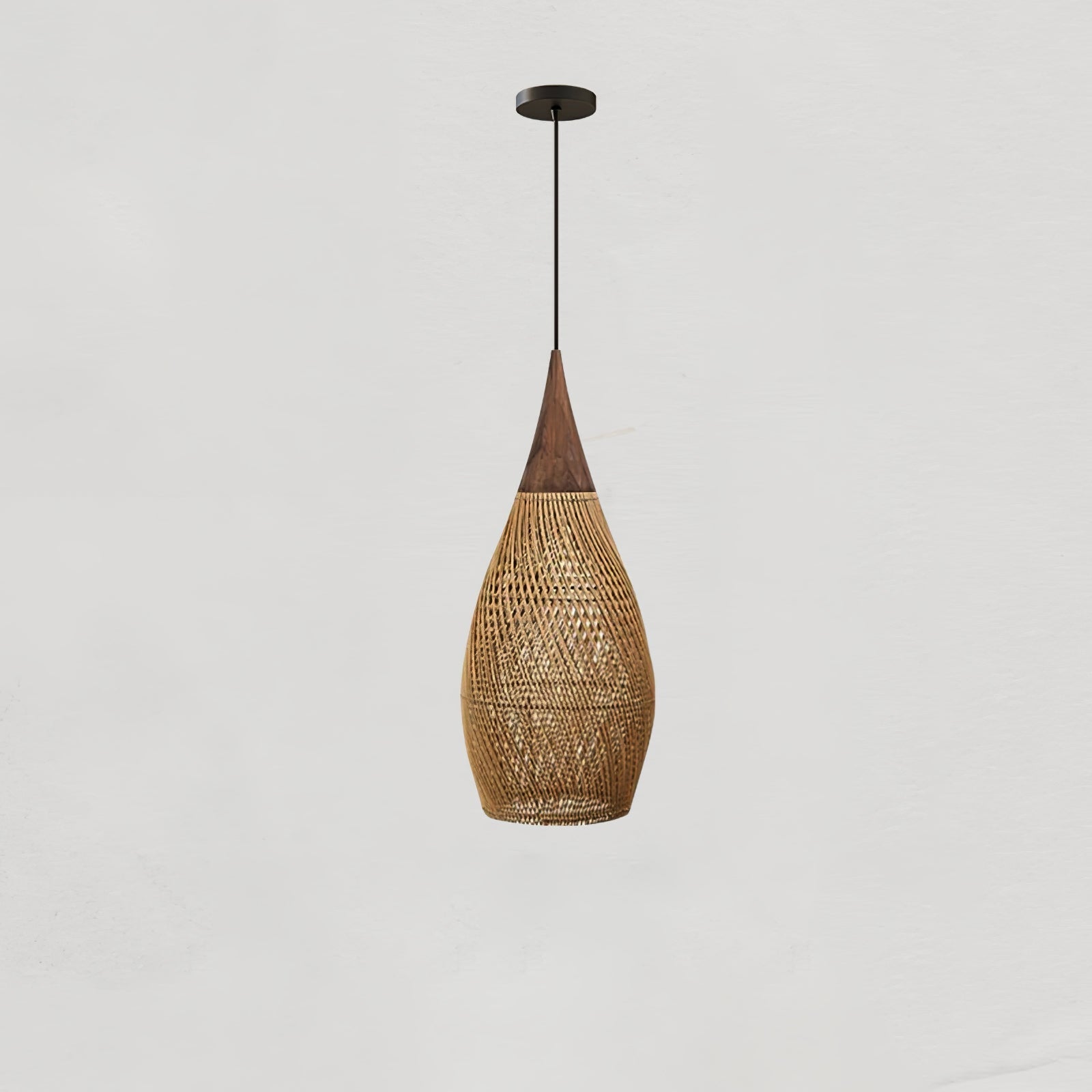 Solavn Rattanholz Pendelleuchte-Letslighting