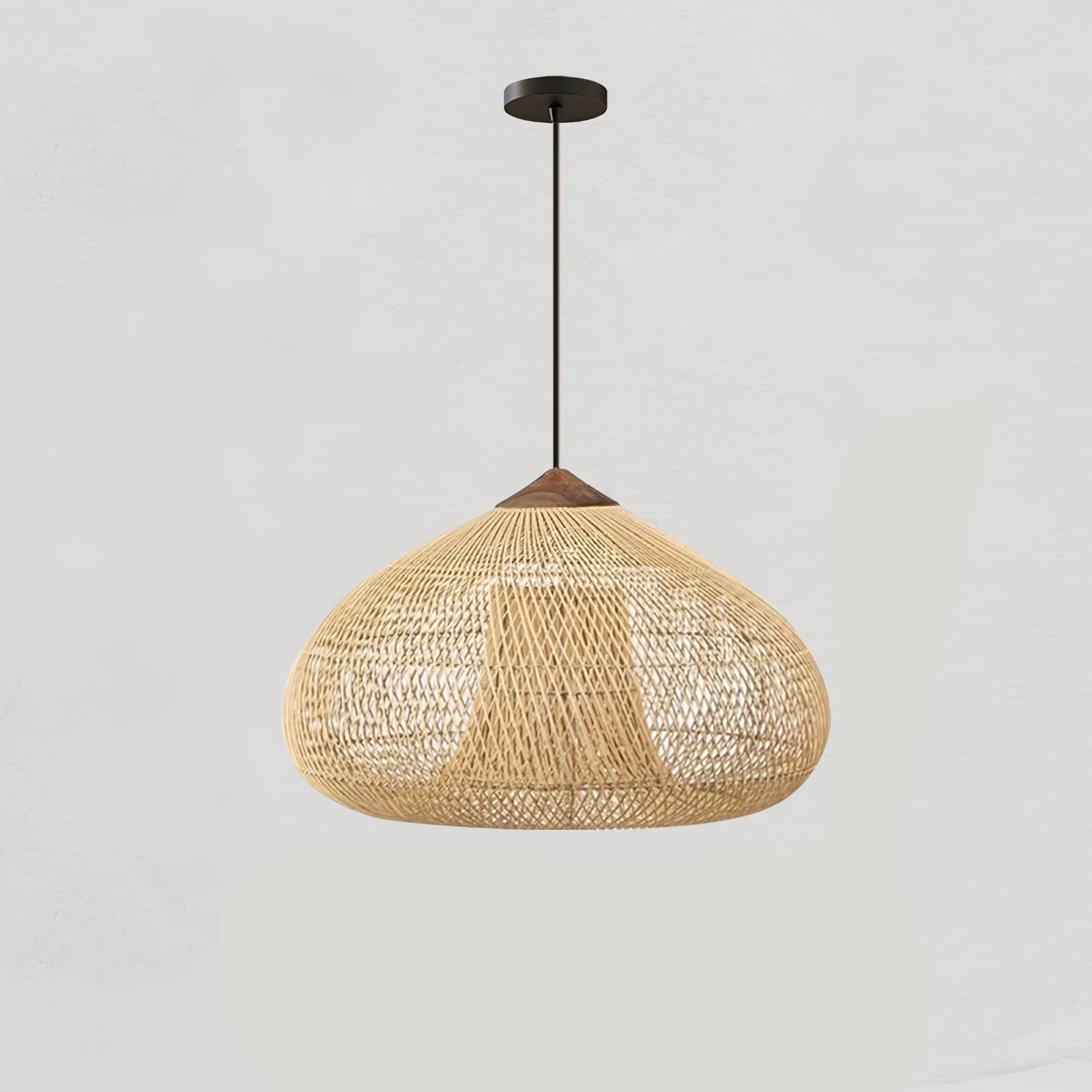 Evelyn Pendelleuchte aus geflochtenem Rattan für das Wohnzimmer