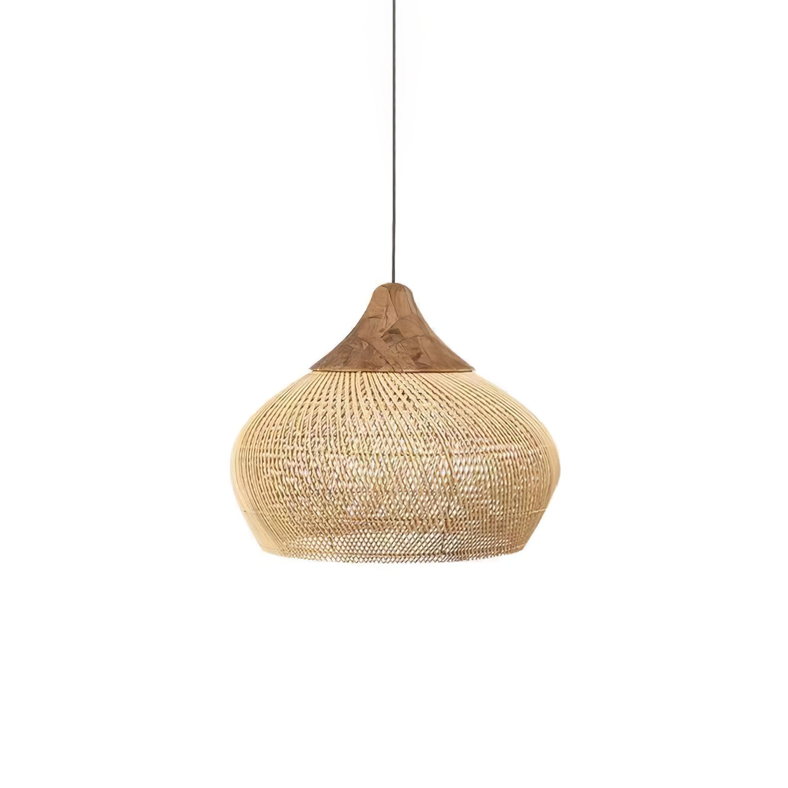 Evelyn Pendelleuchte aus geflochtenem Rattan für das Wohnzimmer