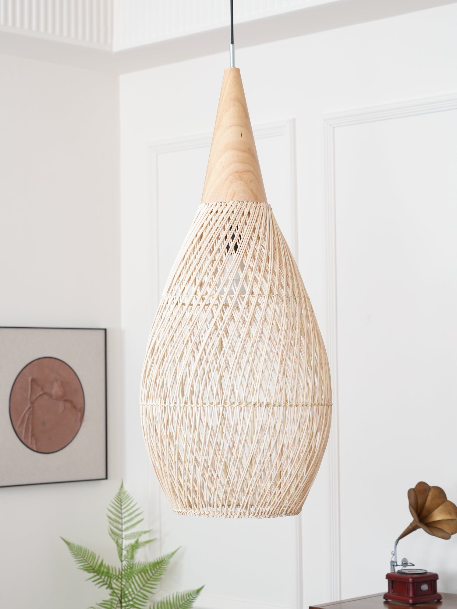 Solavn Rattanholz Pendelleuchte-Letslighting