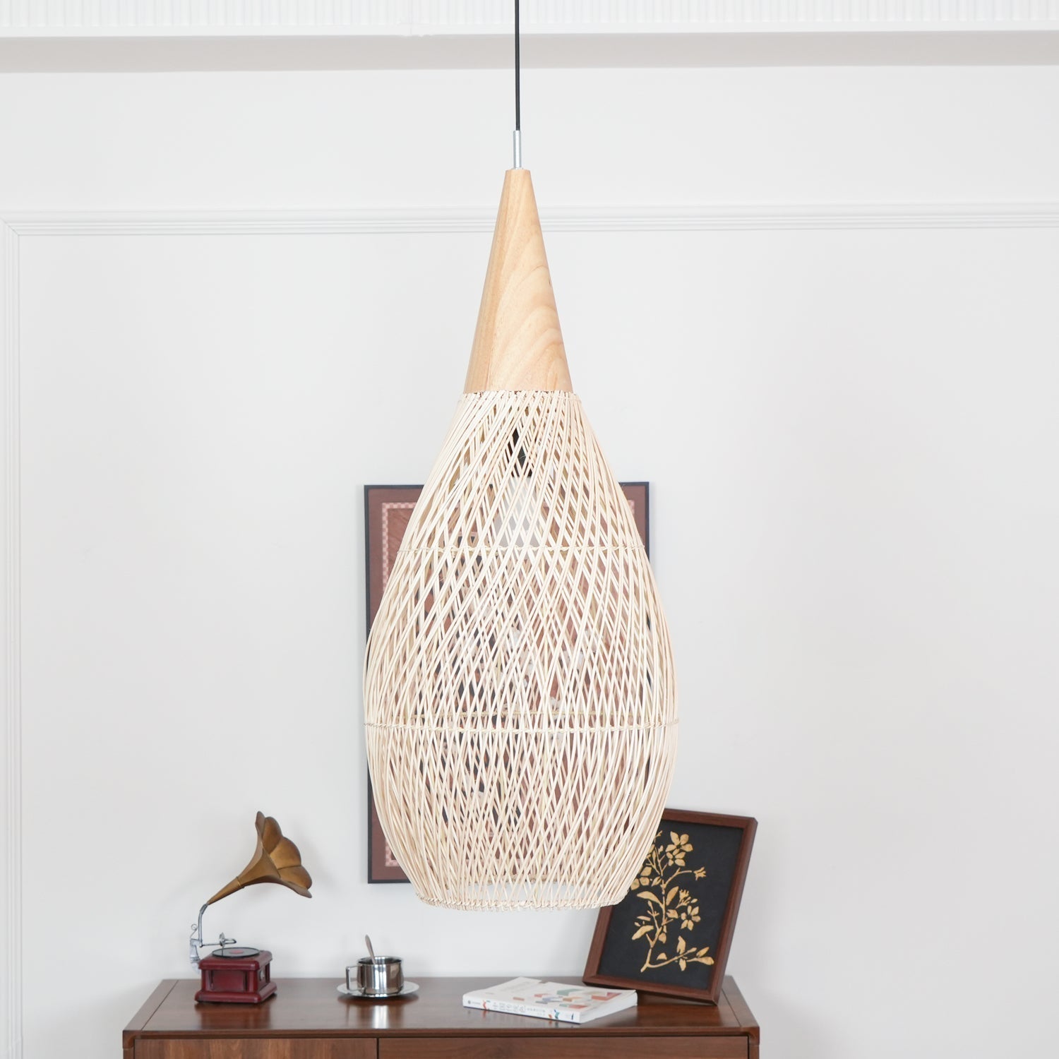 Solavn Rattanholz Pendelleuchte-Letslighting