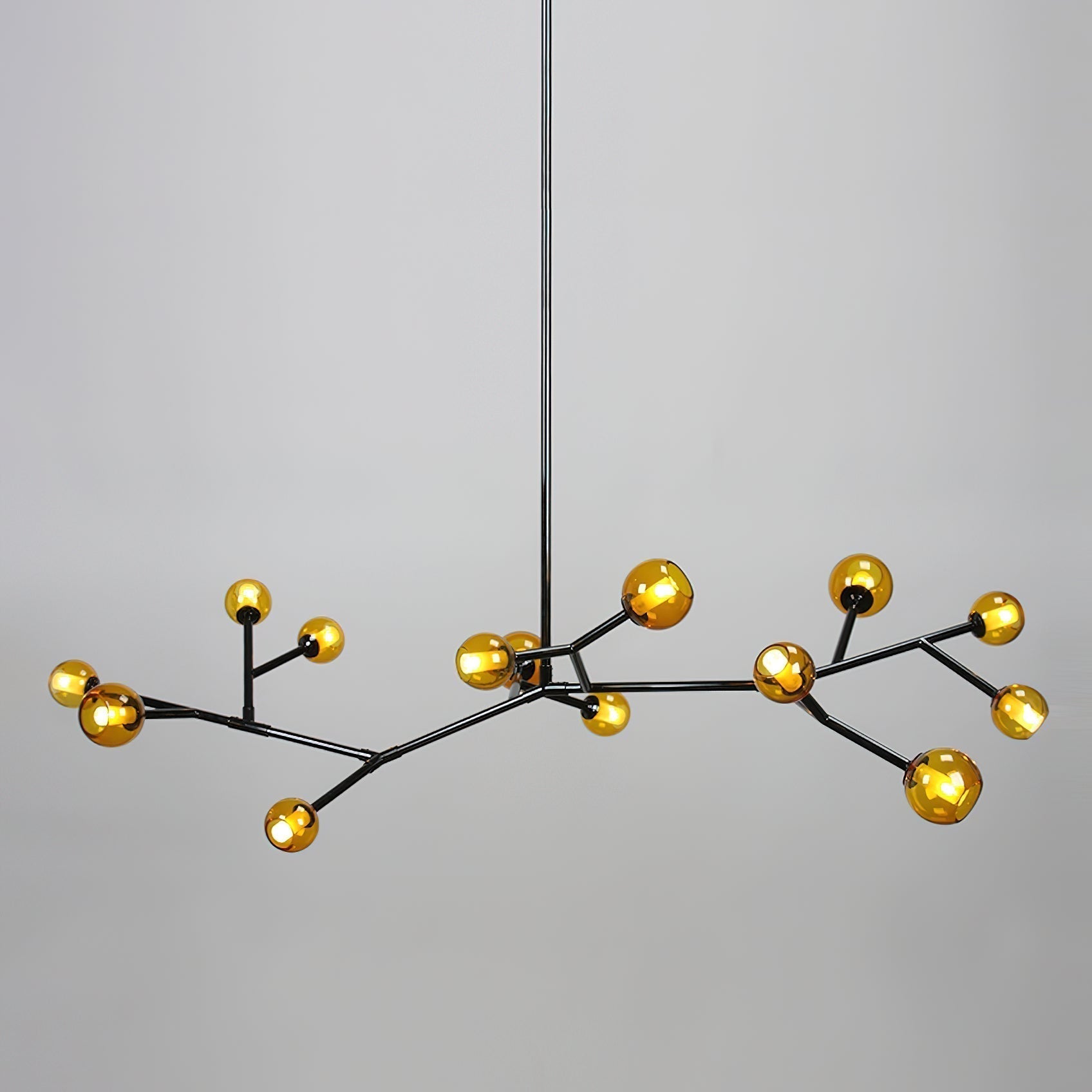 Kinetic Messing-Glas-Kronleuchter-Letslighting