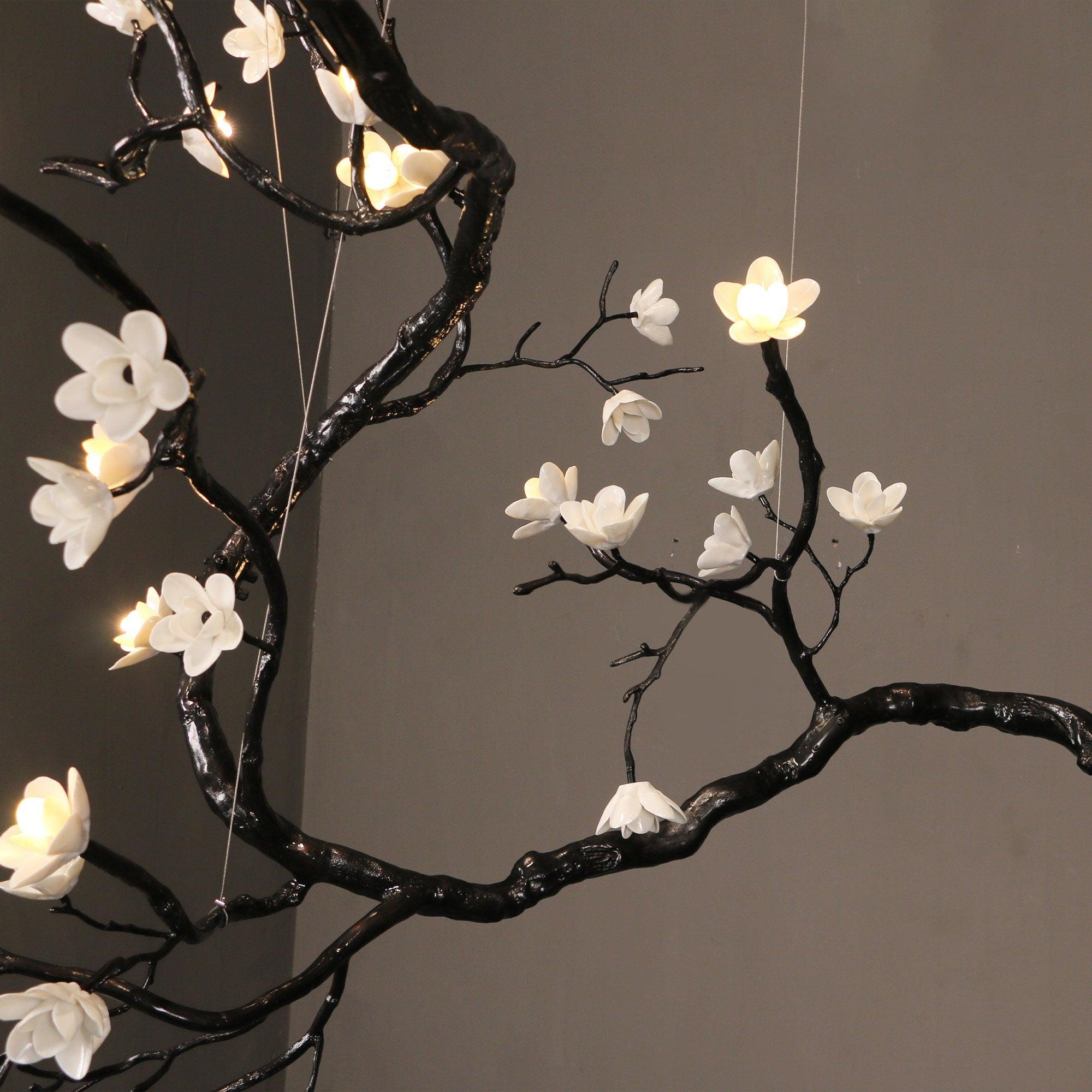 Aurora Chandelier Branch Floral Organic - Blowlighting
