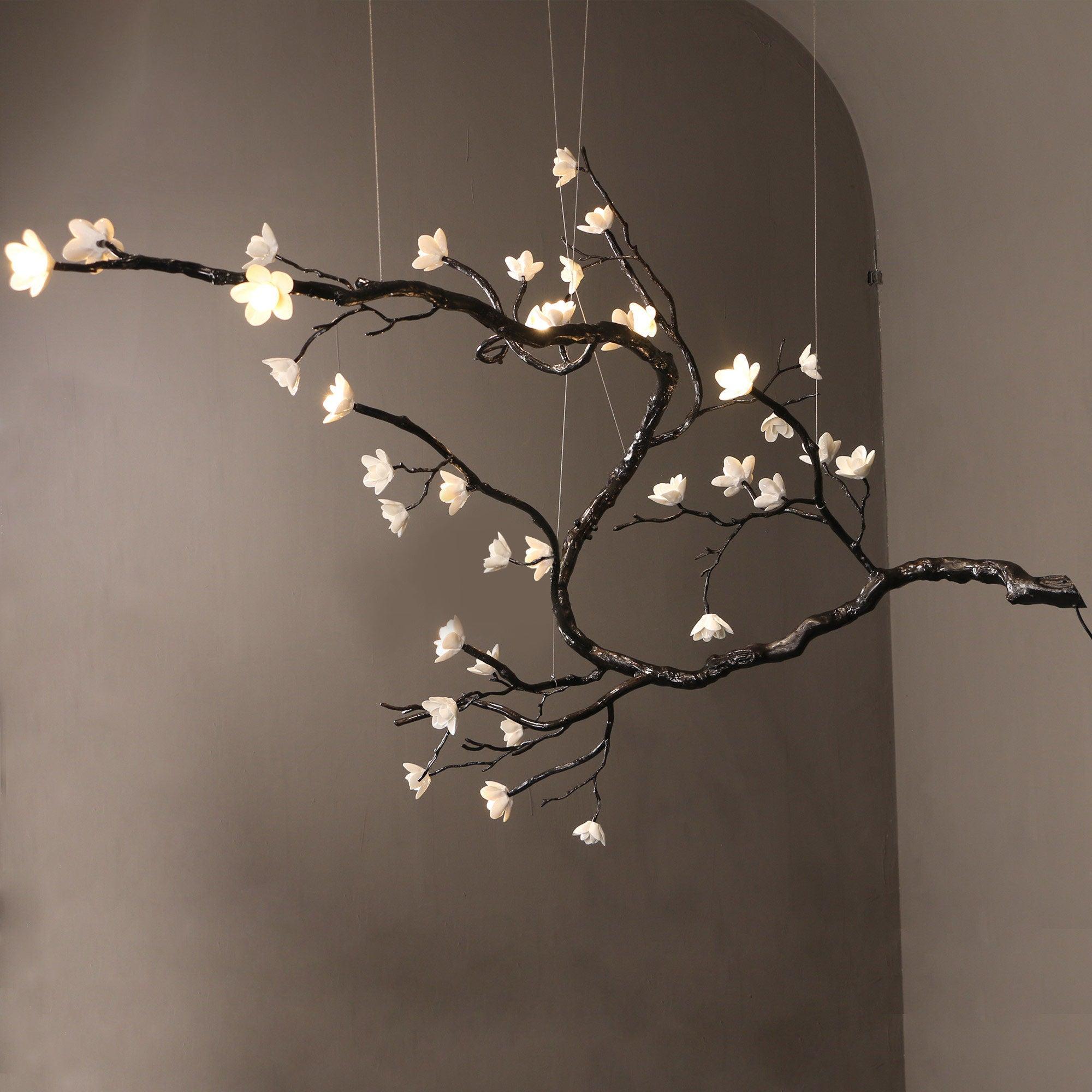 Aurora Chandelier Branch Floral Organic - Blowlighting