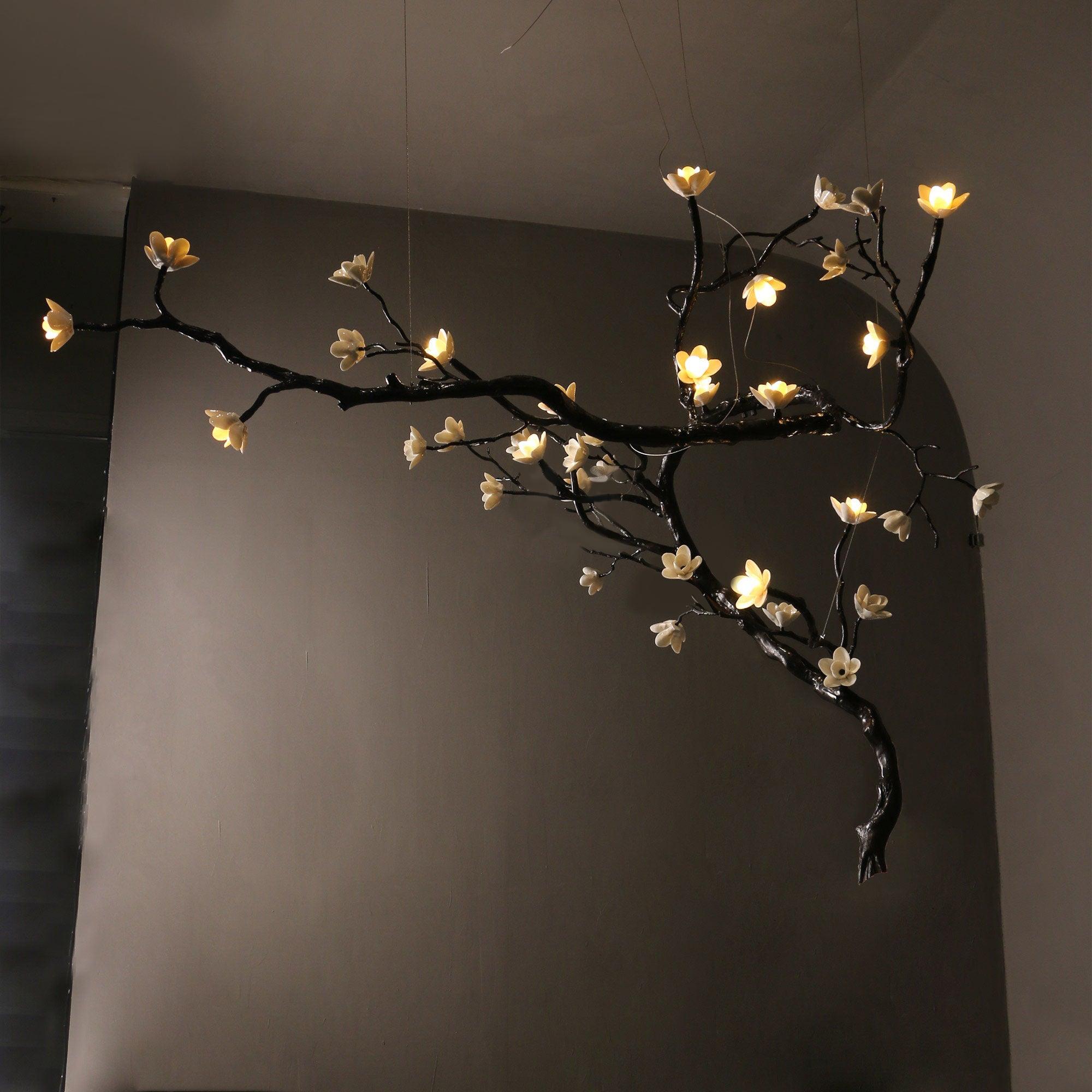 Aurora Chandelier Branch Floral Organic - Blowlighting