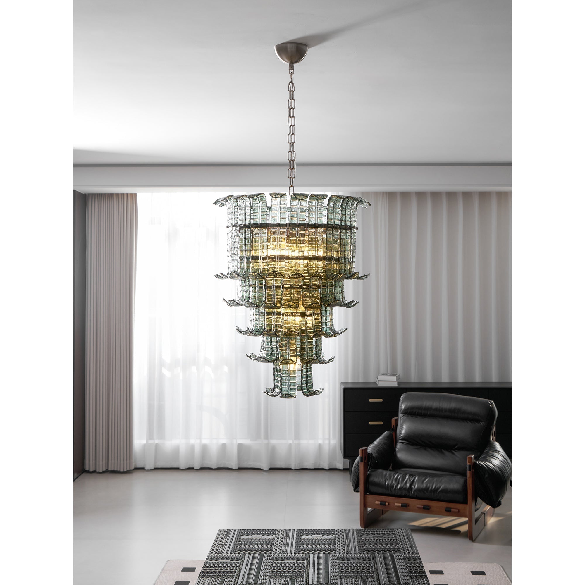 Aether Postmodern Luxury Glass Metal Chandelier - Letslighting