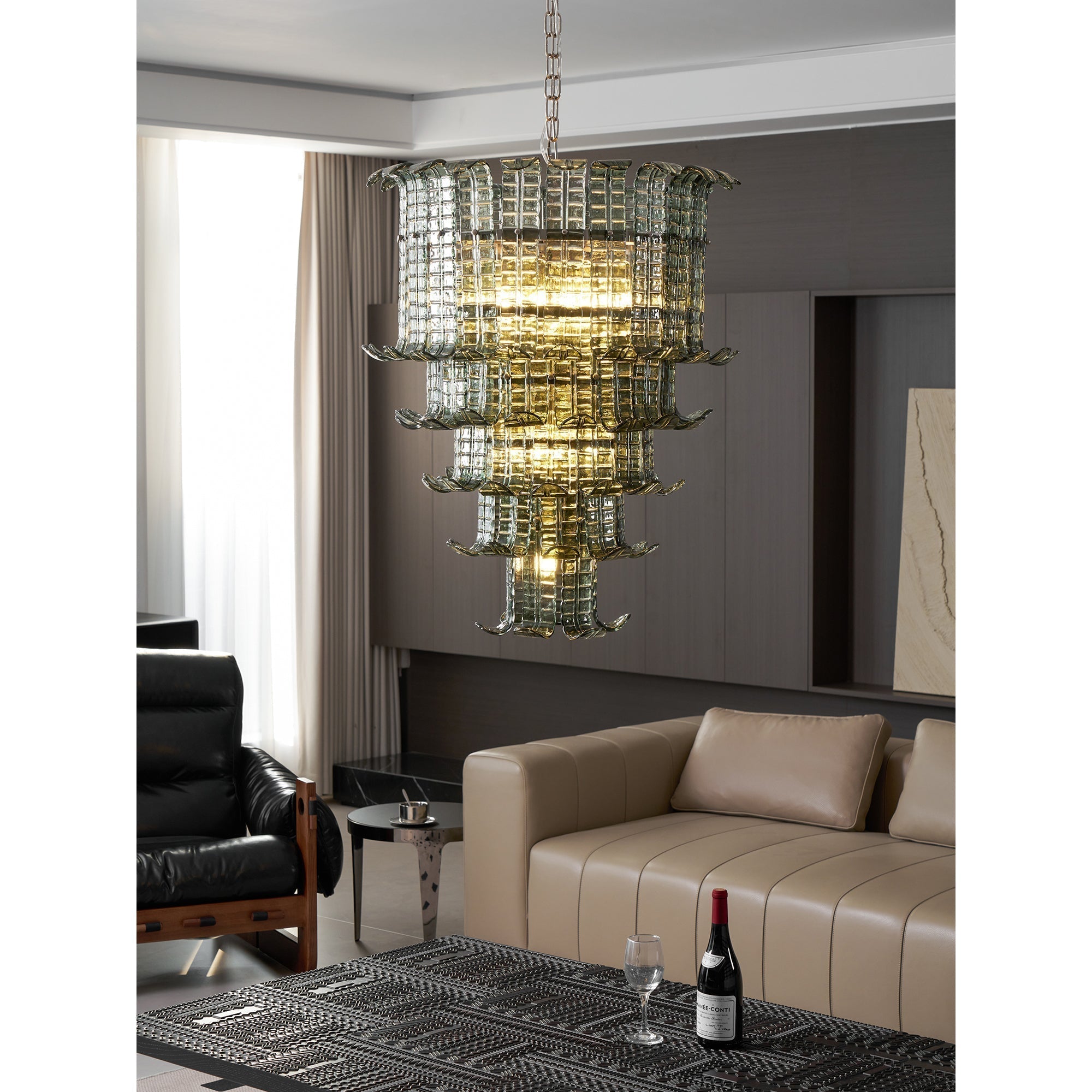 Aether Postmodern Luxury Glass Metal Chandelier - Letslighting