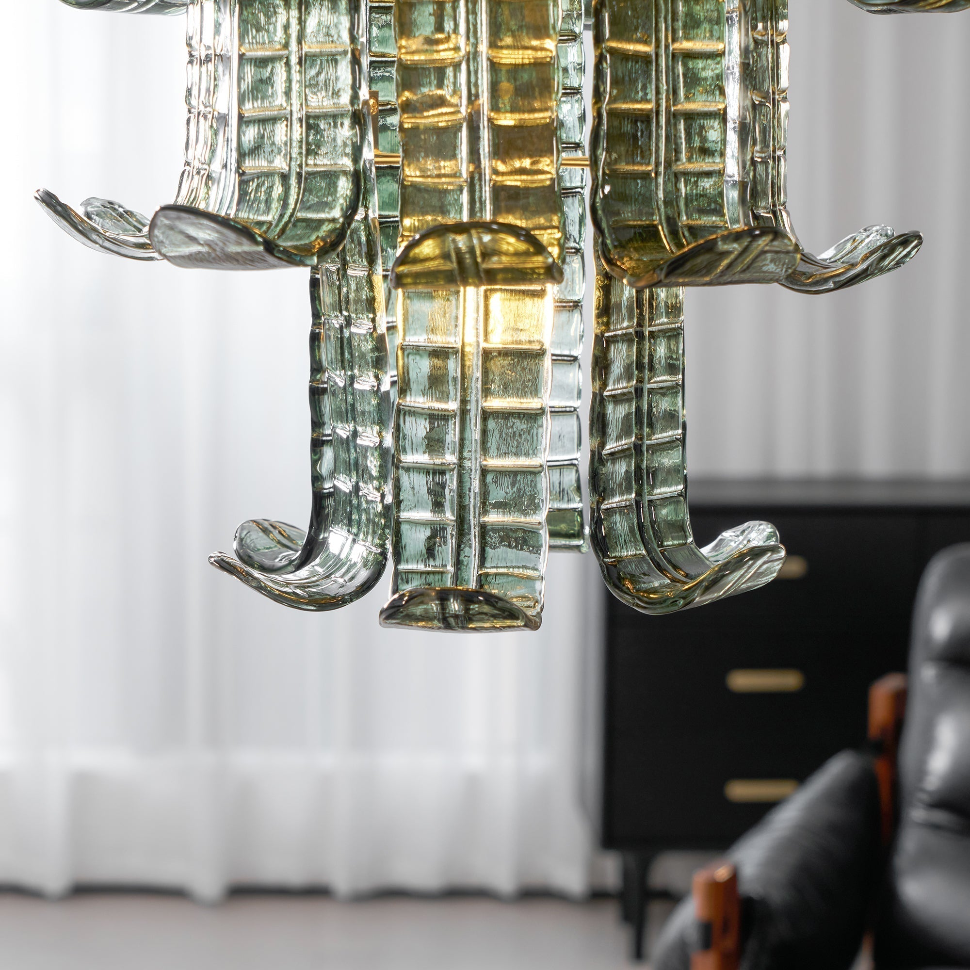 Aether Postmodern Luxury Glass Metal Chandelier - Letslighting