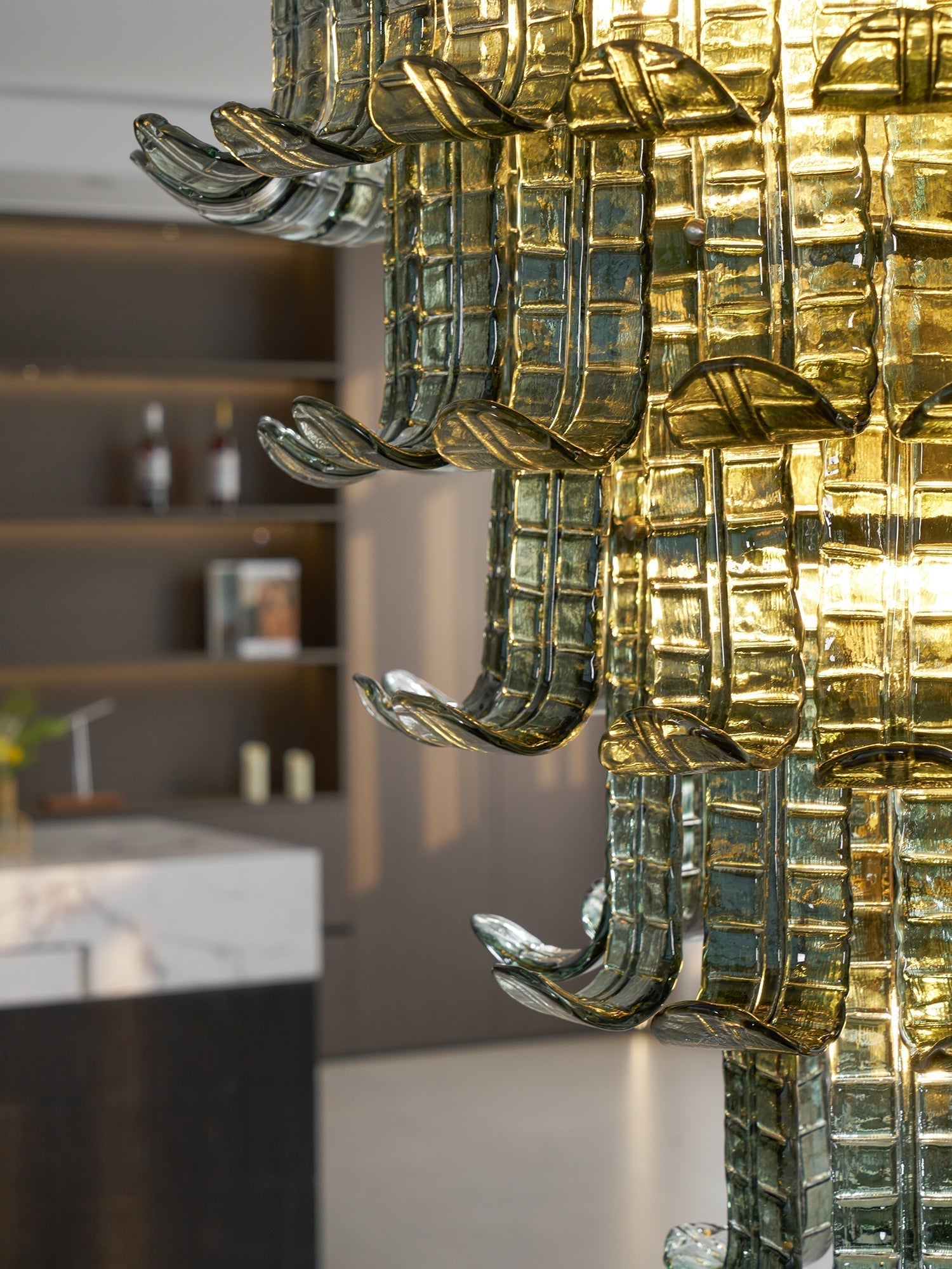 Aether Postmodern Luxury Glass Metal Chandelier - Letslighting