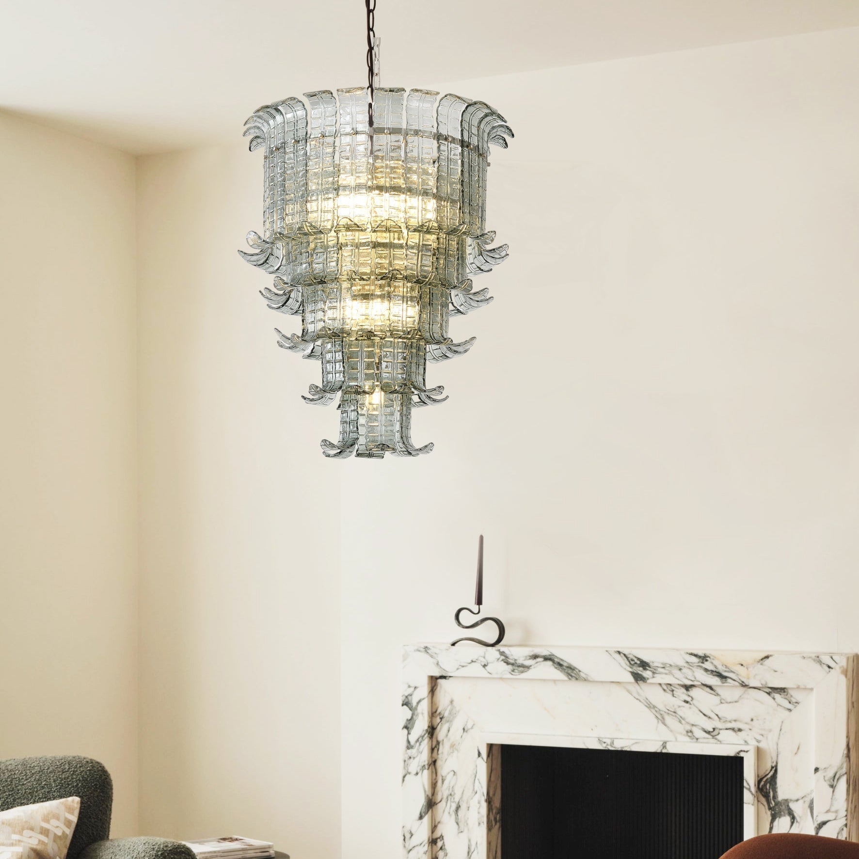 Aether Postmodern Luxury Glass Metal Chandelier - Letslighting