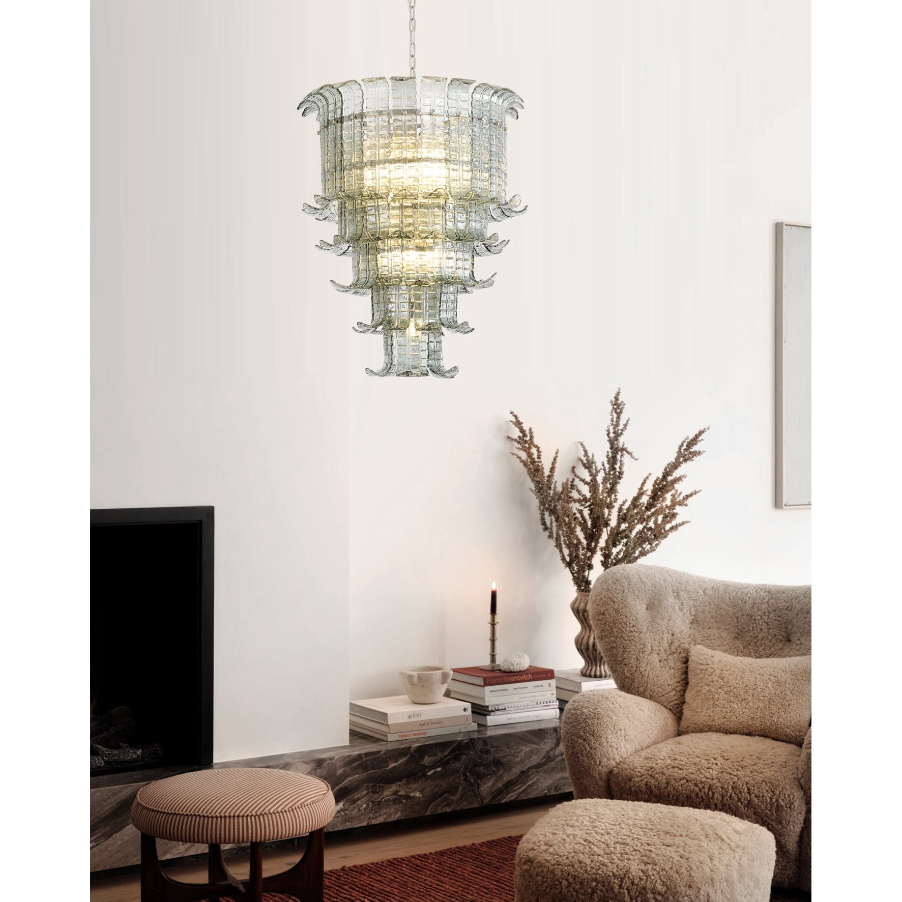 Aether Postmodern Luxury Glass Metal Chandelier - Letslighting