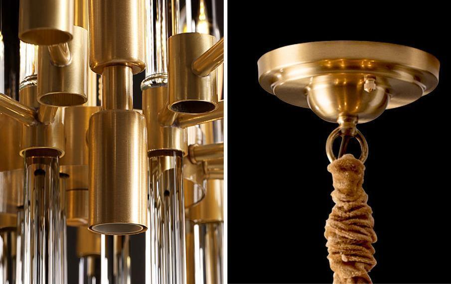 Solara Kronleuchter Antik Messing Sternenexplosion-Letslighting