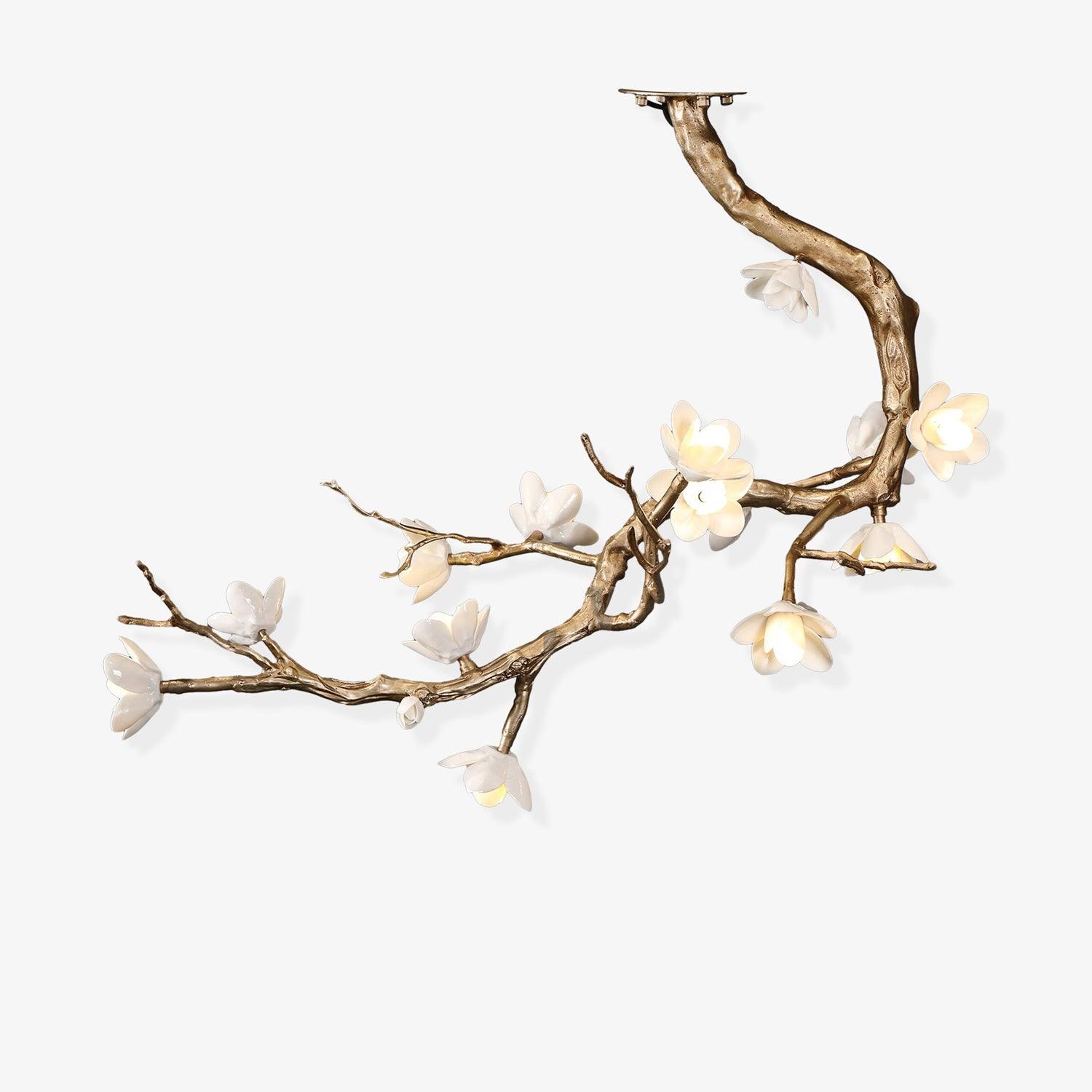 Lustra Kronleuchter Messing Blume Zweig Natur-Letslighting
