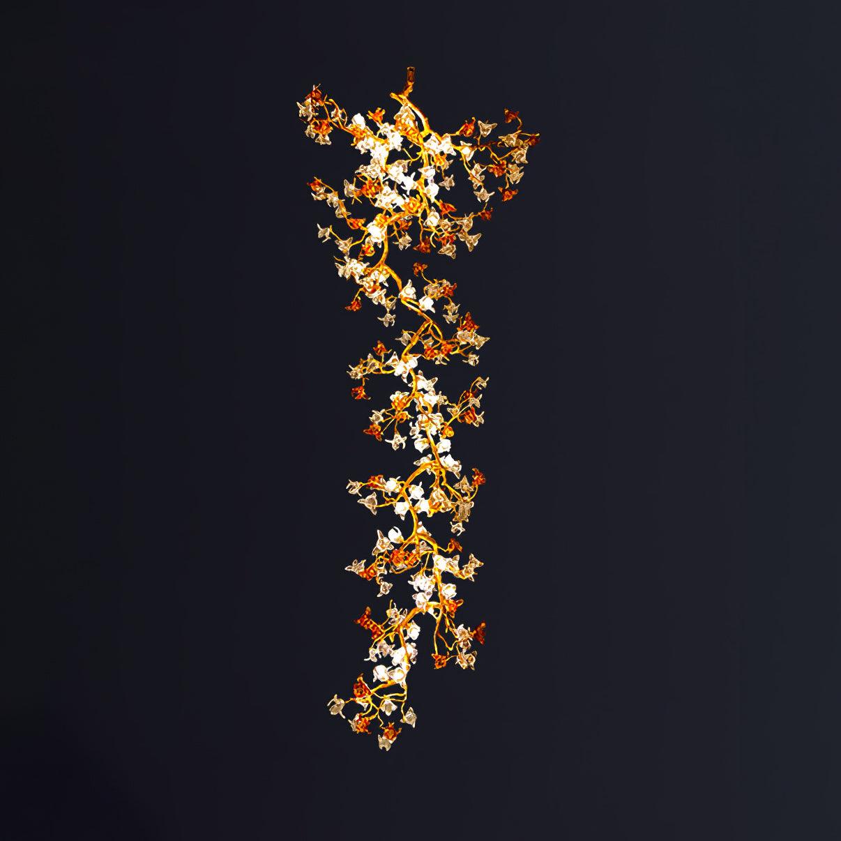 Aare Maple Branch Brass Crystal Chandelier - Blowlighting